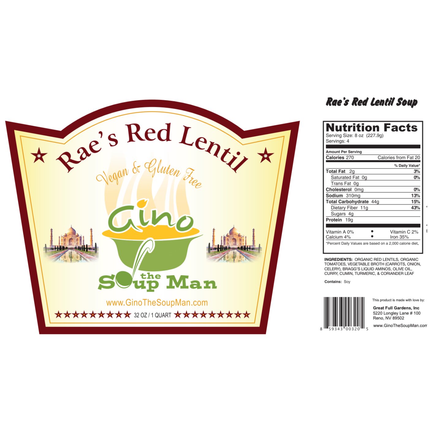 
                  
                    Rae's Red Lentil
                  
                
